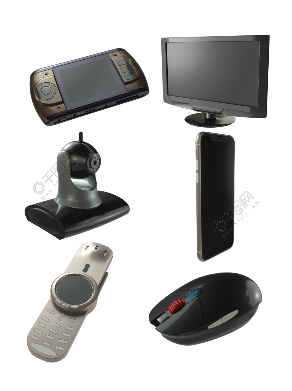 簡約風格電子產品及配件PNG模板免費下載
